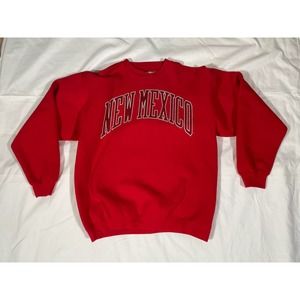 Vintage Galt Sand New Mexico College Red Sweatshirt Med